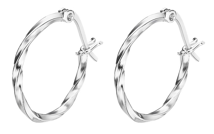 Obrázok z LOTUS SILVER náušnice HOOPS