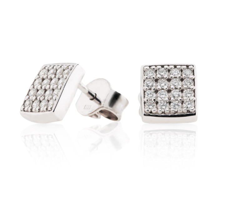 Obrázok z Náušnice LOEE Pure z bieleho zlata s diamantmi