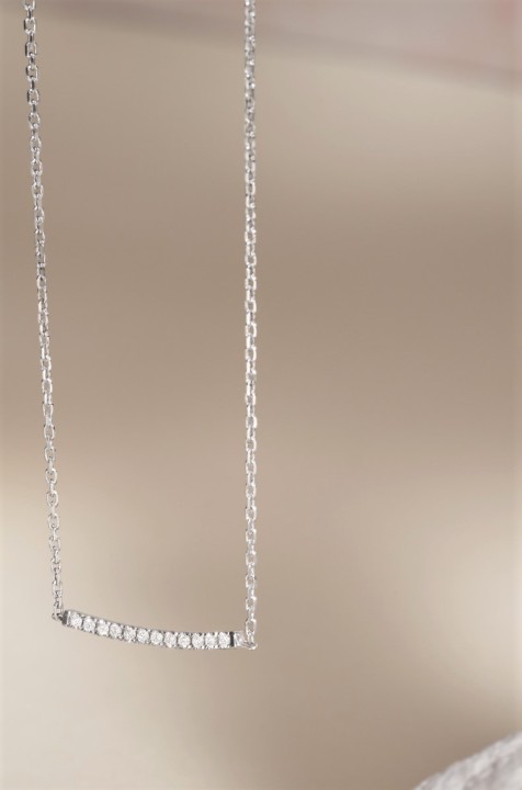 Obrázok z Náhrdelník LOEE Pure z bieleho zlata s diamantmi