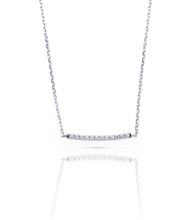 Obrázok z Náhrdelník LOEE Pure z bieleho zlata s diamantmi