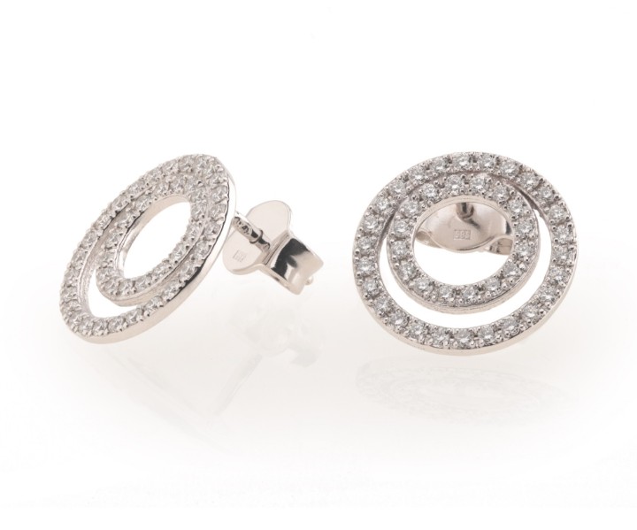 Obrázok z Náušnice LOEE Pure z bieleho zlata s diamantmi