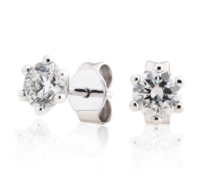 Obrázok z Náušnice LOEE z bieleho zlata s diamantmi