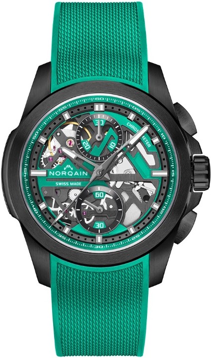 Obrázok z NORQAIN Independence Skeleton Chrono Jade Limited Edition