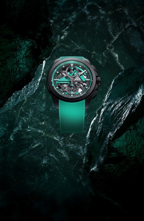Obrázok z NORQAIN Independence Skeleton Chrono Jade Limited Edition