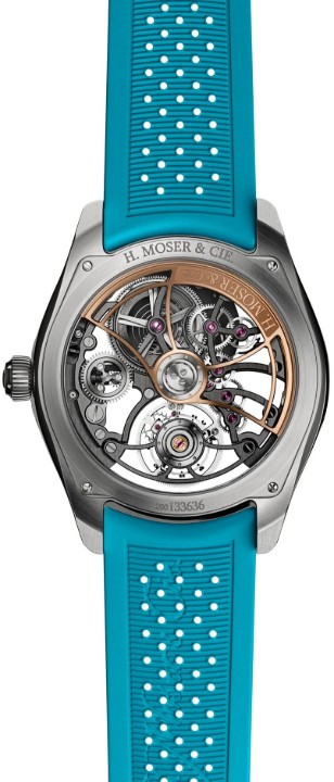 Obrázok z H. Moser & Cie Pioneer Cylindrical Tourbillon Skeleton Spiced Aqua