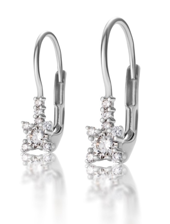 Obrázok z Náušnice LOEE z bieleho zlata s diamantmi