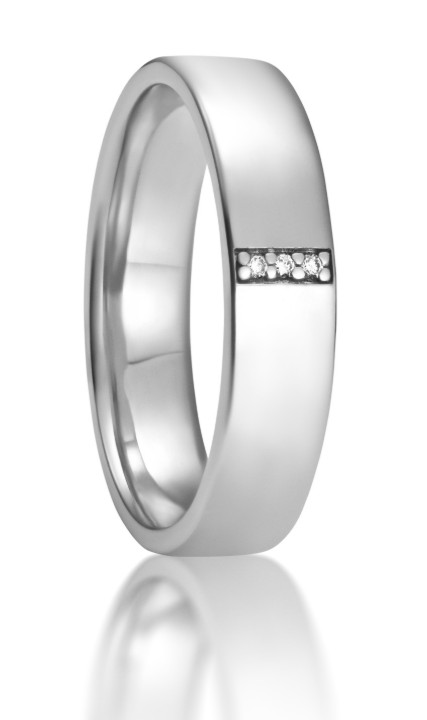 Obrázok z Prsteň LOEE z bieleho zlata s diamantmi