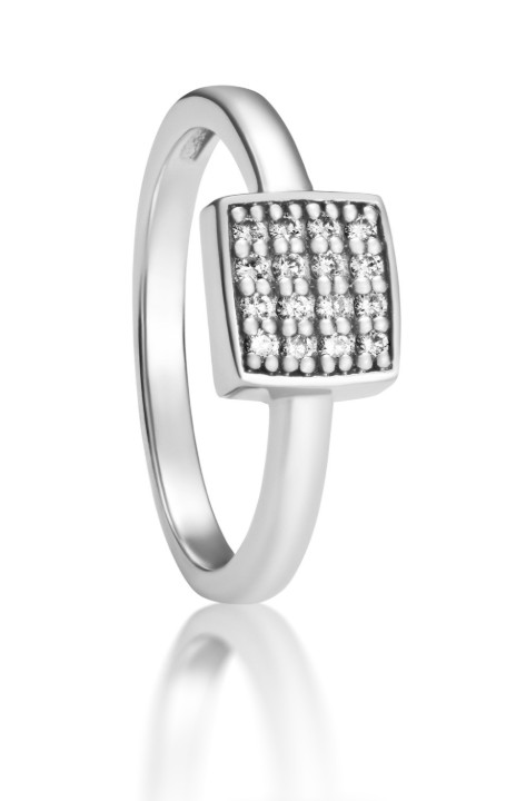 Obrázok z Prsteň LOEE Pure z bieleho zlata s diamantmi