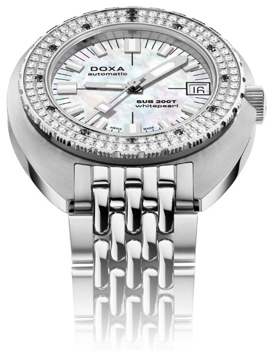 Obrázok z Doxa SUB 200T Diamonds Whitepearl