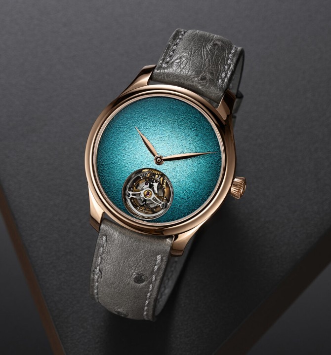 Obrázok z H. Moser & Cie Endeavour Tourbillon Concept Turquoise Enamel