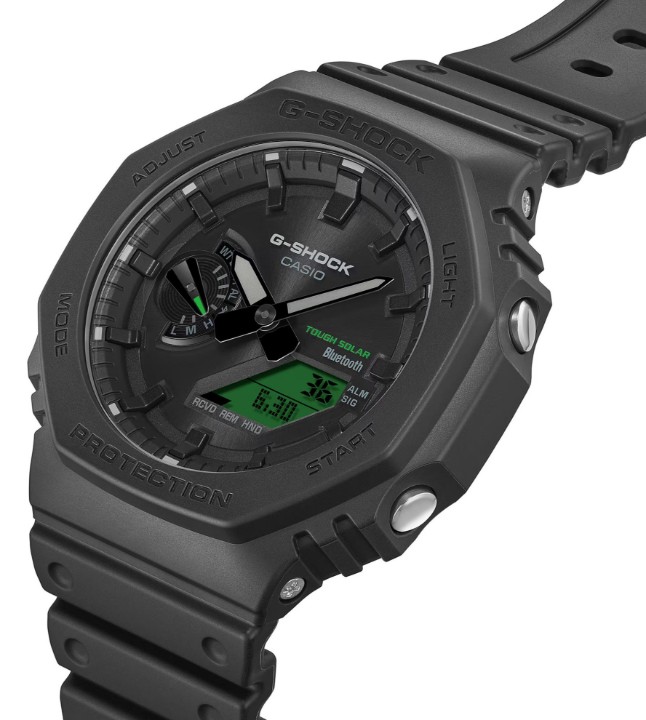 Obrázok z Casio G-Shock Carbon Core Guard Tough Solar Bluetooth Black and Electro Green