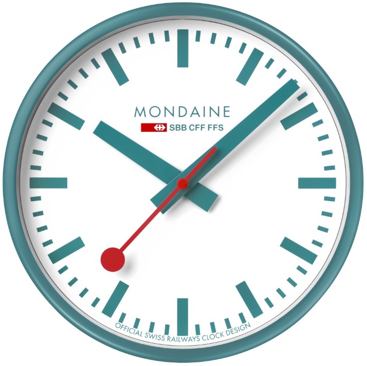 Obrázok z Nástěnné hodiny MONDAINE Transformative Teal Limited Edition