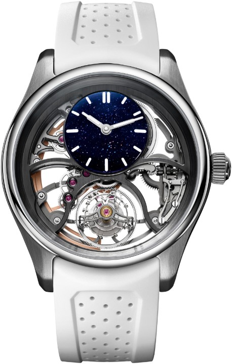 Obrázok z H. Moser & Cie Pioneer Cylindrical Tourbillon Skeleton Aventurine Saquon Barkley Edition