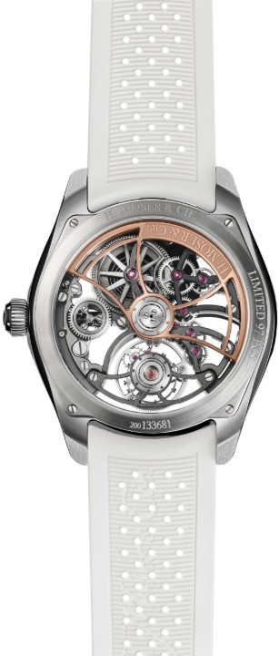 Obrázok z H. Moser & Cie Pioneer Cylindrical Tourbillon Skeleton Aventurine Saquon Barkley Edition